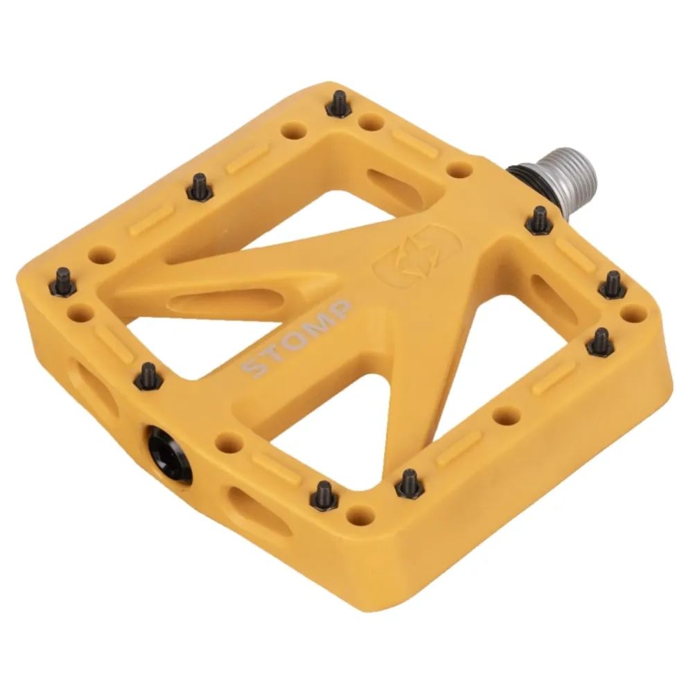 uPRISE Bikes Oxford Stomp Nylon Flat MTB Pedals - Yellow | Price match, 365 day returns, 18-Month Warranty, Finance Available & Free UK Delivery