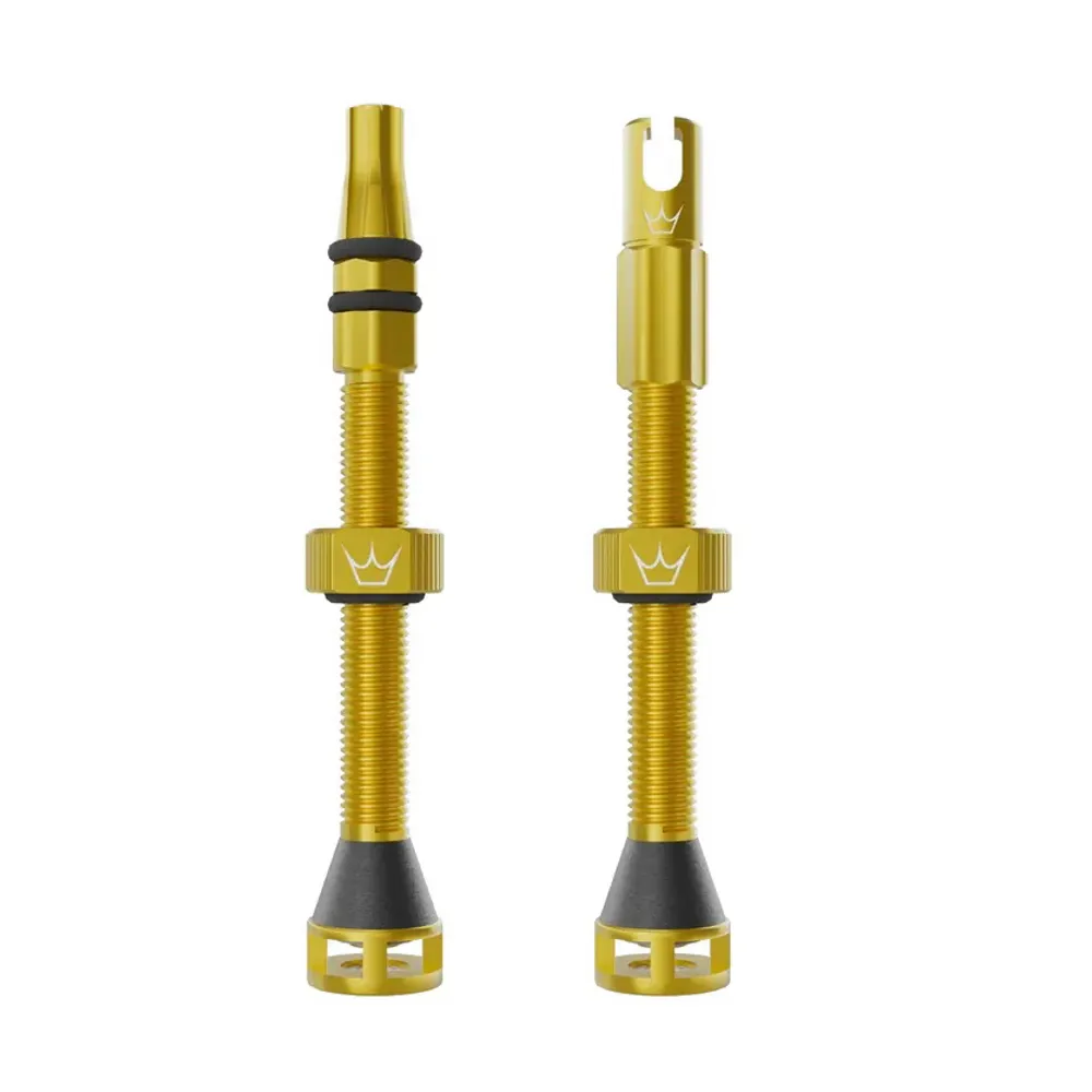 uPRISE Bikes Peatys Holeshot Fast Flow Tubeless Valves - 60mm - Gold | Price match, 365 day returns, 18-Month Warranty, Finance Available & Free UK Delivery