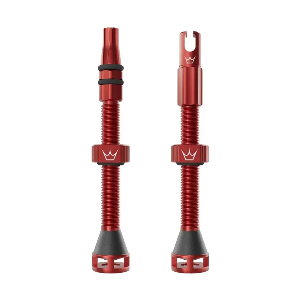 uPRISE Bikes Peatys Holeshot Fast Flow Tubeless Valves - 60mm - Red | Price match, 365 day returns, 18-Month Warranty, Finance Available & Free UK Delivery