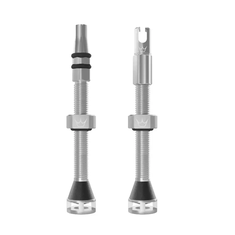 uPRISE Bikes Peatys Holeshot Fast Flow Tubeless Valves - 60mm - Silver | Price match, 365 day returns, 18-Month Warranty, Finance Available & Free UK Delivery