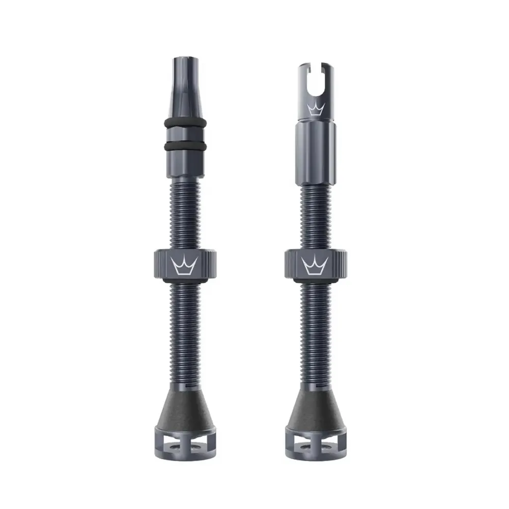 uPRISE Bikes Peatys Holeshot Fast Flow Tubeless Valves - 60mm - Slate | Price match, 365 day returns, 18-Month Warranty, Finance Available & Free UK Delivery