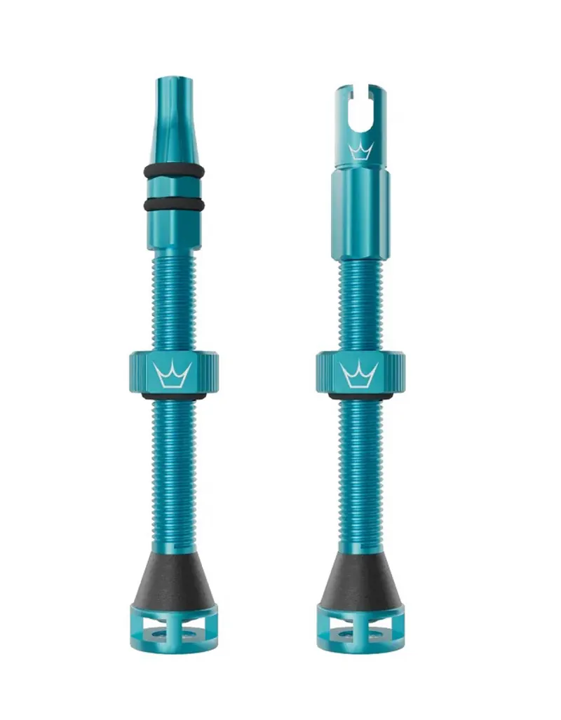 Peatys Holeshot Fast Flow Tubeless Valves - 60mm - Turquoise