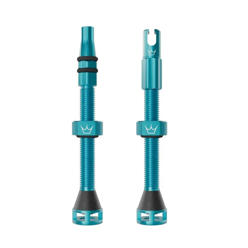 uPRISE Bikes Peatys Holeshot Fast Flow Tubeless Valves - 60mm - Turquoise | Price match, 365 day returns, 18-Month Warranty, Finance Available & Free UK Delivery