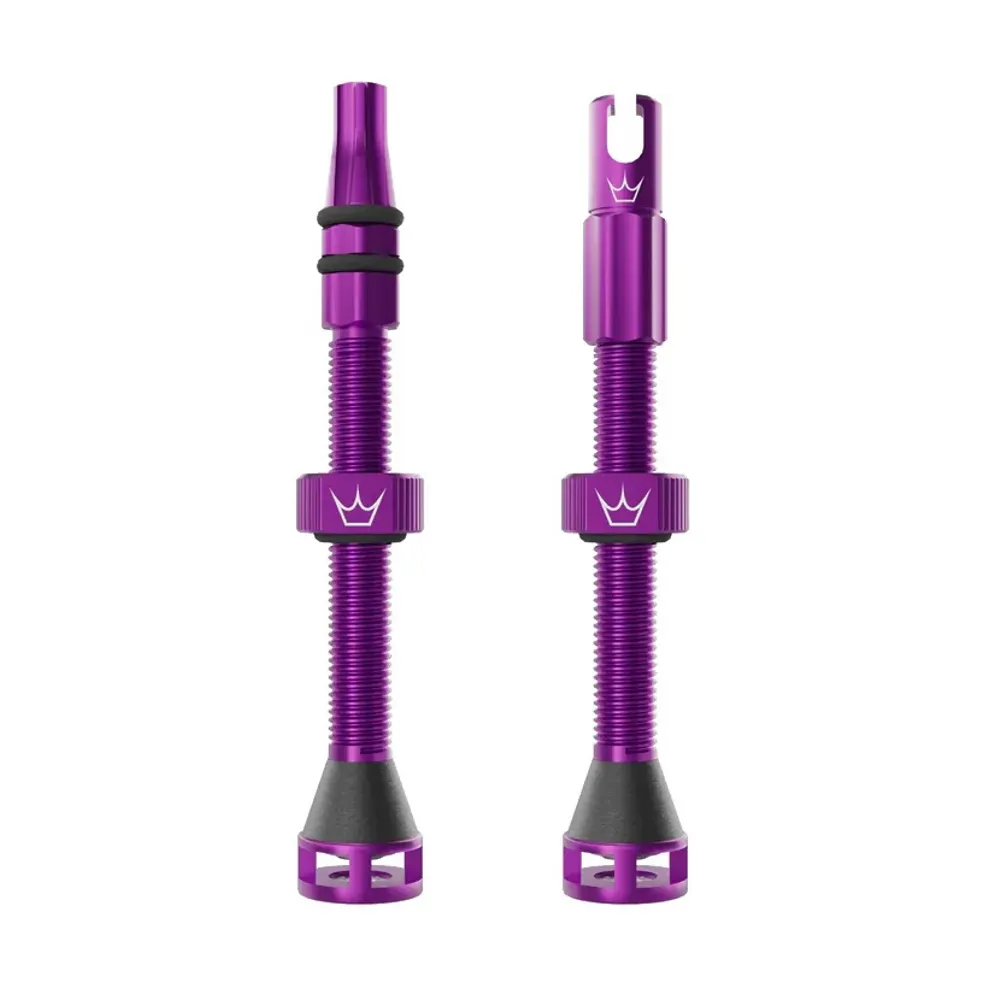 uPRISE Bikes Peatys Holeshot Fast Flow Tubeless Valves - 60mm - Violet | Price match, 365 day returns, 18-Month Warranty, Finance Available & Free UK Delivery