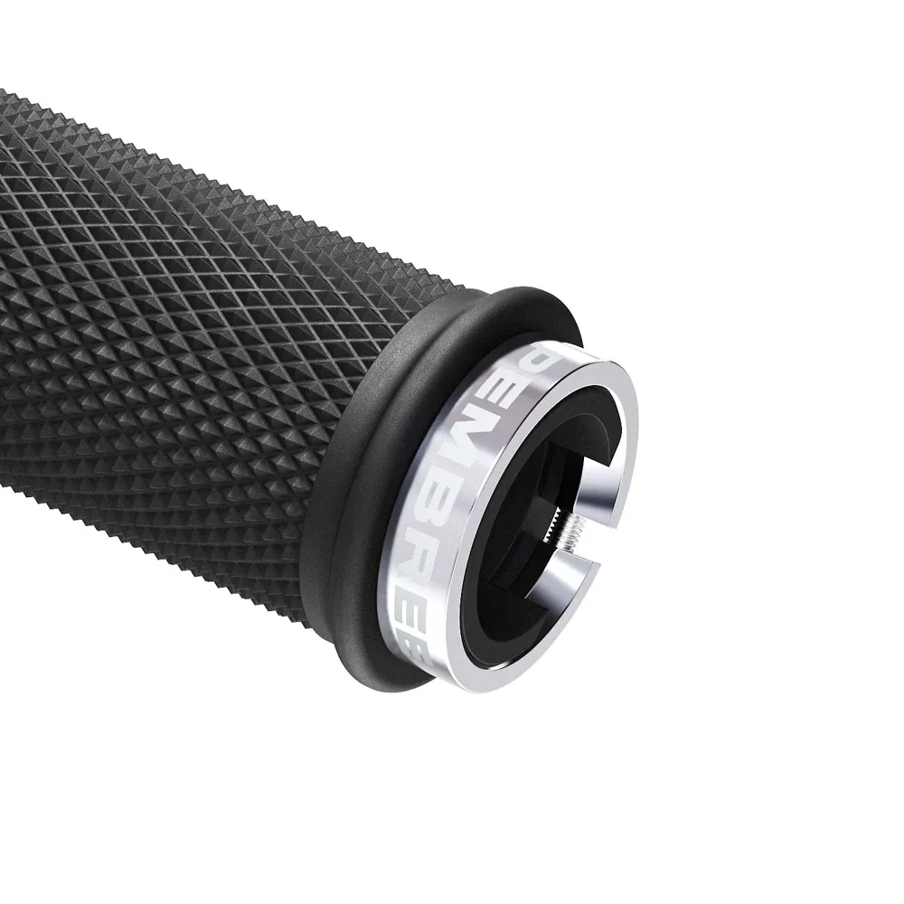 uPRISE Bikes Pembree GCS MTB Lock-On Grip - Thick - Silver | Price match, 365 day returns, 18-Month Warranty, Finance Available & Free UK Delivery