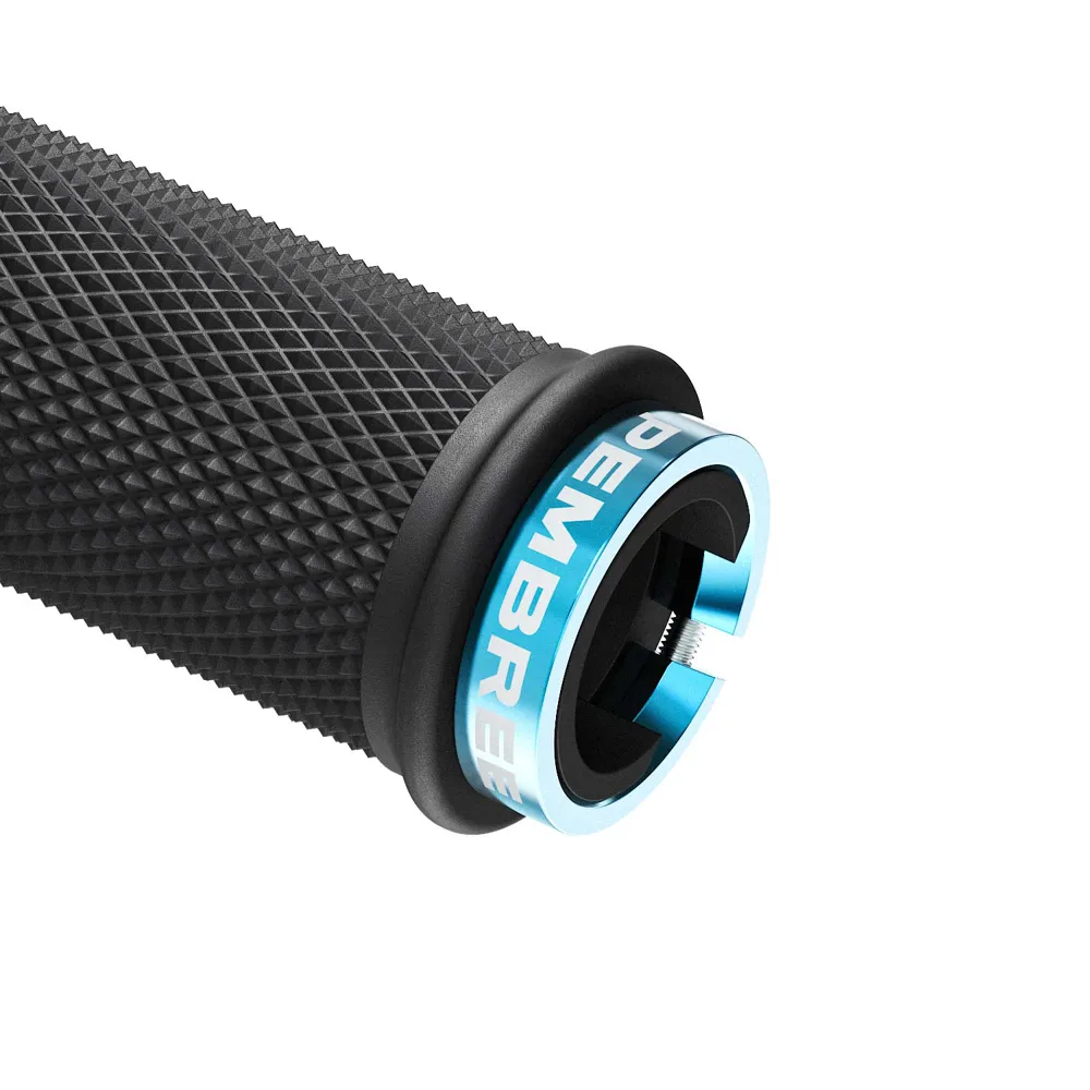 uPRISE Bikes Pembree GCS MTB Lock-On Grip - Thin - Cyan | Price match, 365 day returns, 18-Month Warranty, Finance Available & Free UK Delivery