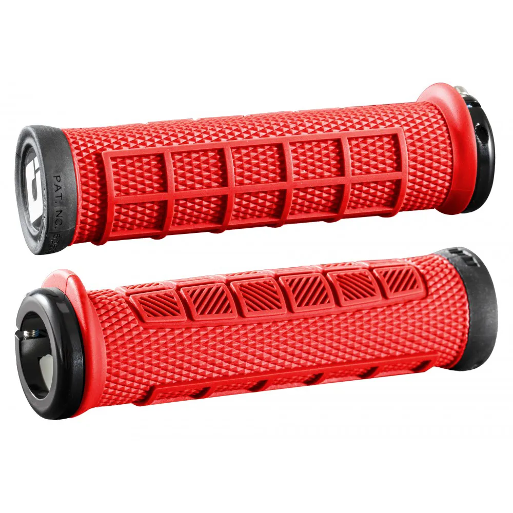uPRISE Bikes ODI Elite Pro MTB Lock-On Grips - 130mm - Red | Price match, 365 day return s, 18-Month Warranty, Finance Available & Free UK Delivery