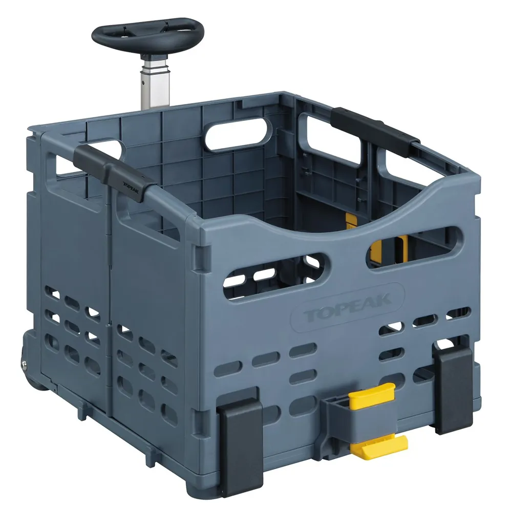 uPRISE Bikes Topeak TrolleyTote Folding MTX Rear Basket - 25L - Grey | Price match, 365 day return s, 18-Month Warranty, Finance Available & Free UK Delivery