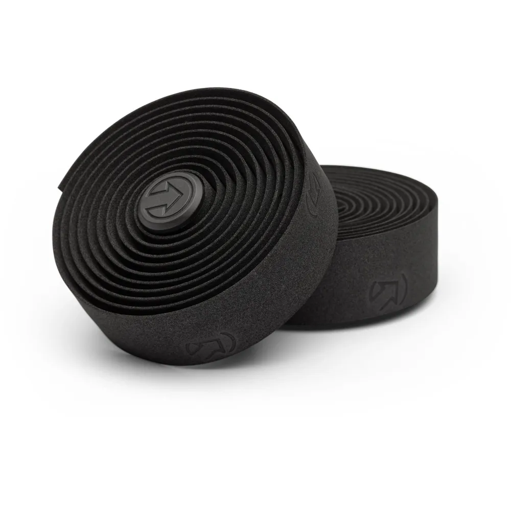 uPRISE Bikes Pro Peaked Sport Cork Bar Tape - 2.5mm - Black | Price match, 365 day return s, 18-Month Warranty, Finance Available & Free UK Delivery