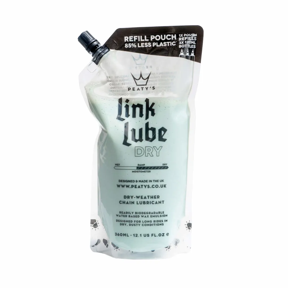 uPRISE Bikes Peaty's LinkLube Dry Refill Pouch - 360ml | Price match, 365 day return s, 18-Month Warranty, Finance Available & Free UK Delivery