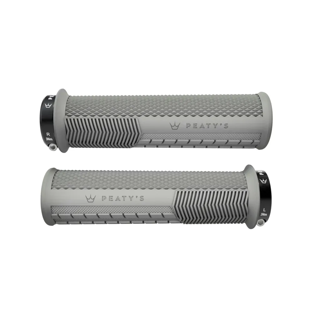 uPRISE Bikes Peaty's Monarch Knurl Grip MTB Grips - Thick - Slate | Price match, 365 day return s, 18-Month Warranty, Finance Available & Free UK Delivery
