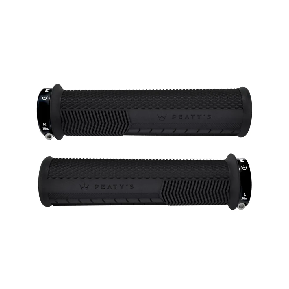 uPRISE Bikes Peaty's Monarch Knurl Grip MTB Grips - Thin - Black | Price match, 365 day return s, 18-Month Warranty, Finance Available & Free UK Delivery