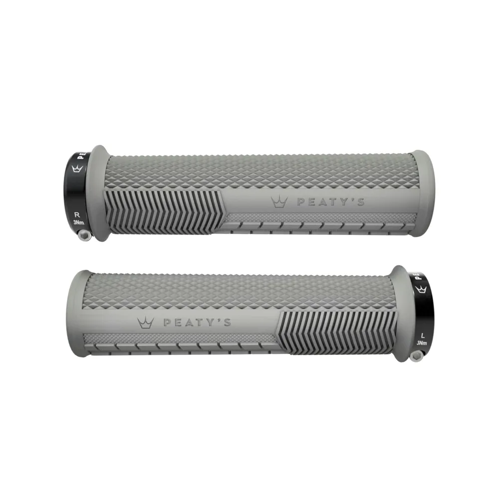 uPRISE Bikes Peaty's Monarch Knurl Grip MTB Grips - Thin - Slate | Price match, 365 day return s, 18-Month Warranty, Finance Available & Free UK Delivery