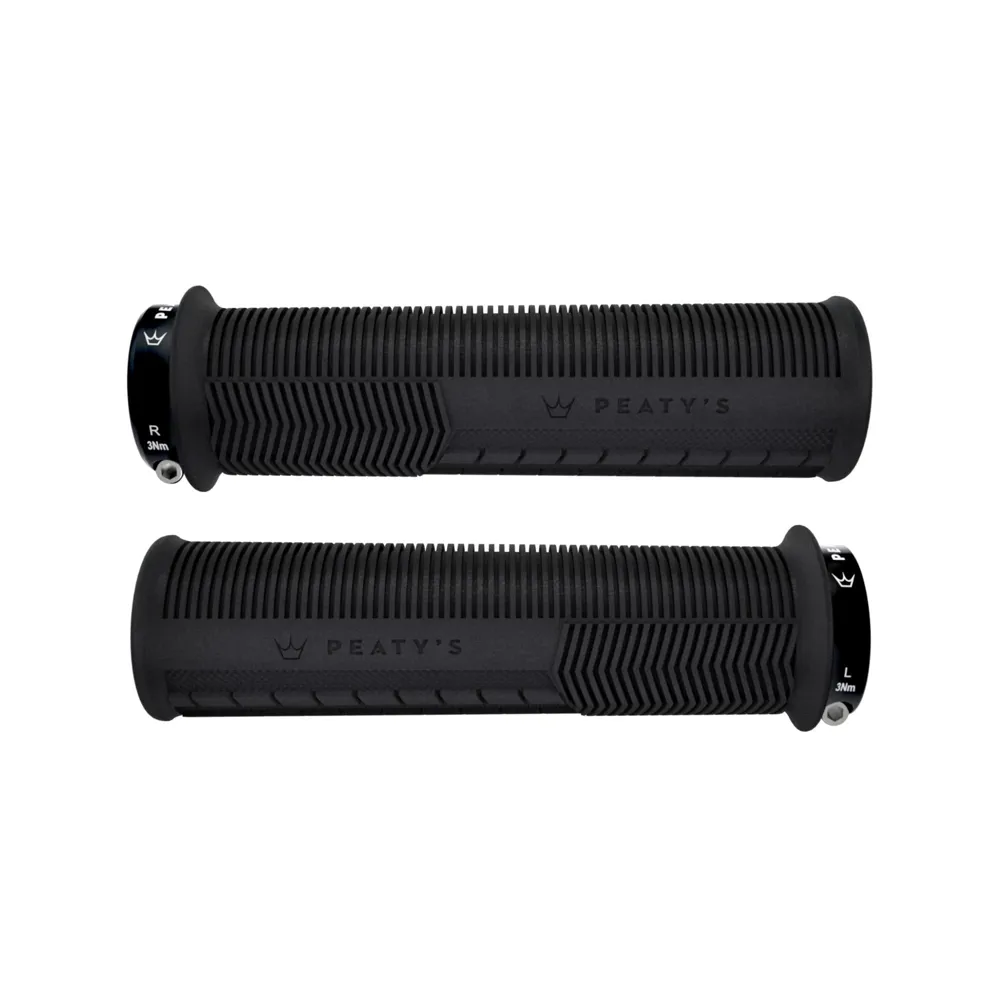 uPRISE Bikes Peaty's Monarch Mushroom Grip MTB Grips - Thick - Black | Price match, 365 day return s, 18-Month Warranty, Finance Available & Free UK Delivery