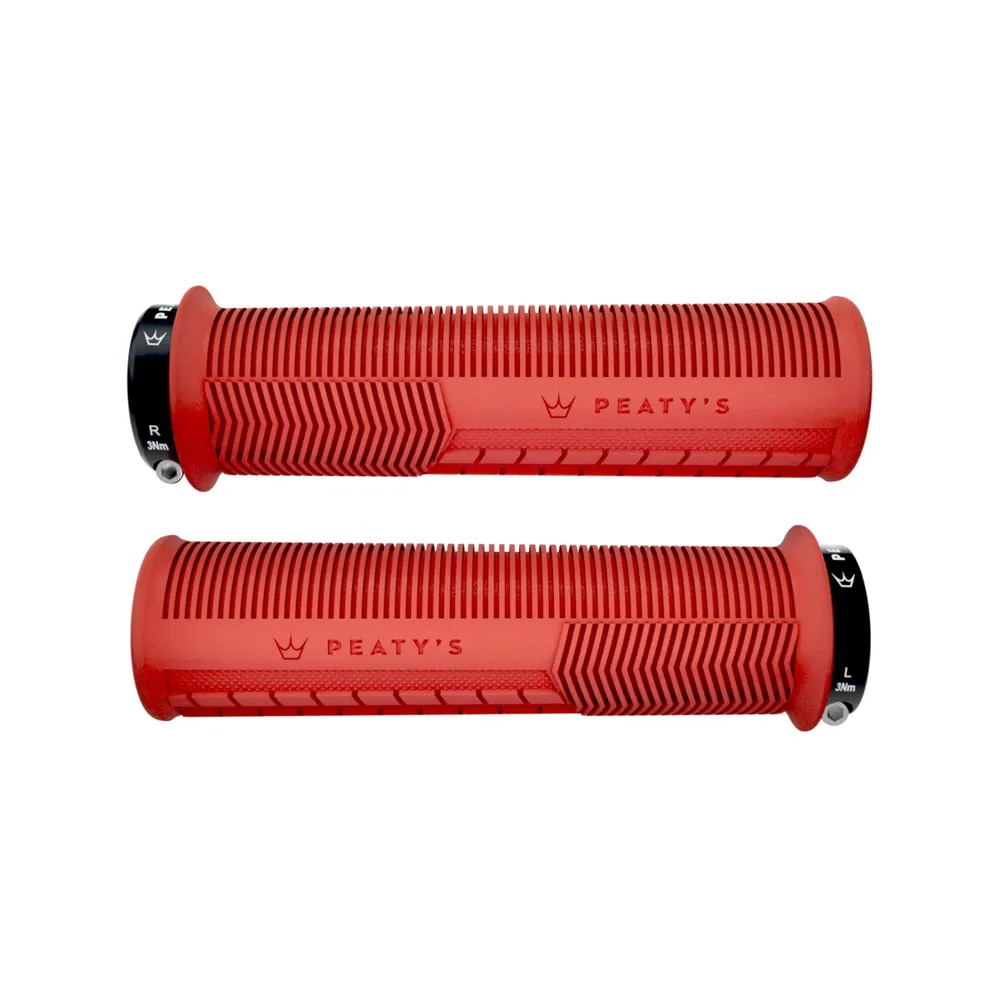 uPRISE Bikes Peaty's Monarch Mushroom Grip MTB Grips - Thick - Red | Price match, 365 day return s, 18-Month Warranty, Finance Available & Free UK Delivery