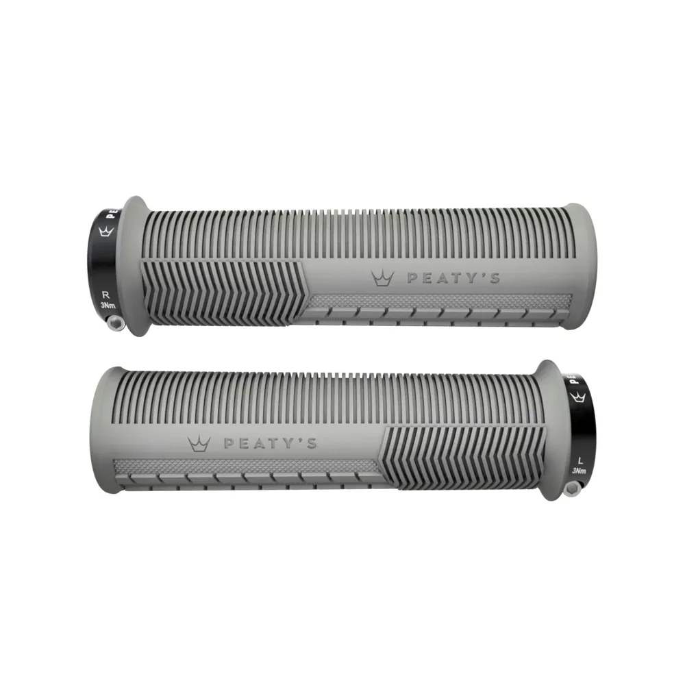 uPRISE Bikes Peaty's Monarch Mushroom Grip MTB Grips - Thick - Slate | Price match, 365 day return s, 18-Month Warranty, Finance Available & Free UK Delivery