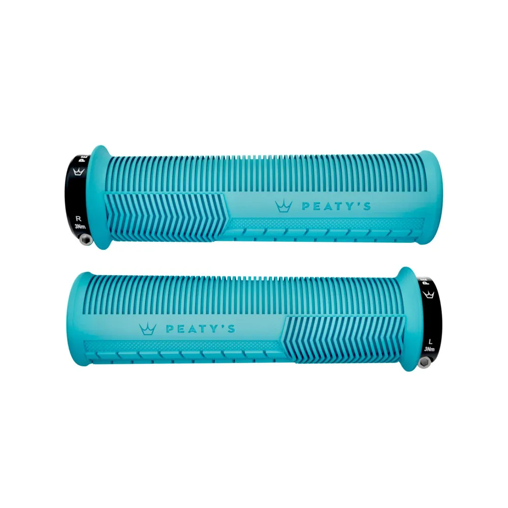 uPRISE Bikes Peaty's Monarch Mushroom Grip MTB Grips - Thick - Turquoise | Price match, 365 day return s, 18-Month Warranty, Finance Available & Free UK Delivery