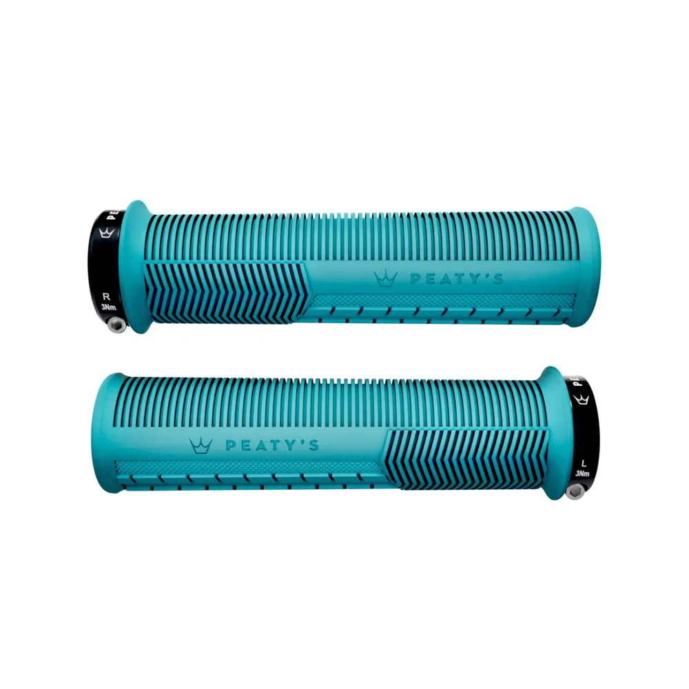 uPRISE Bikes Peaty's Monarch Mushroom Grip MTB Grips - Thin - Turquoise | Price match, 365 day return s, 18-Month Warranty, Finance Available & Free UK Delivery