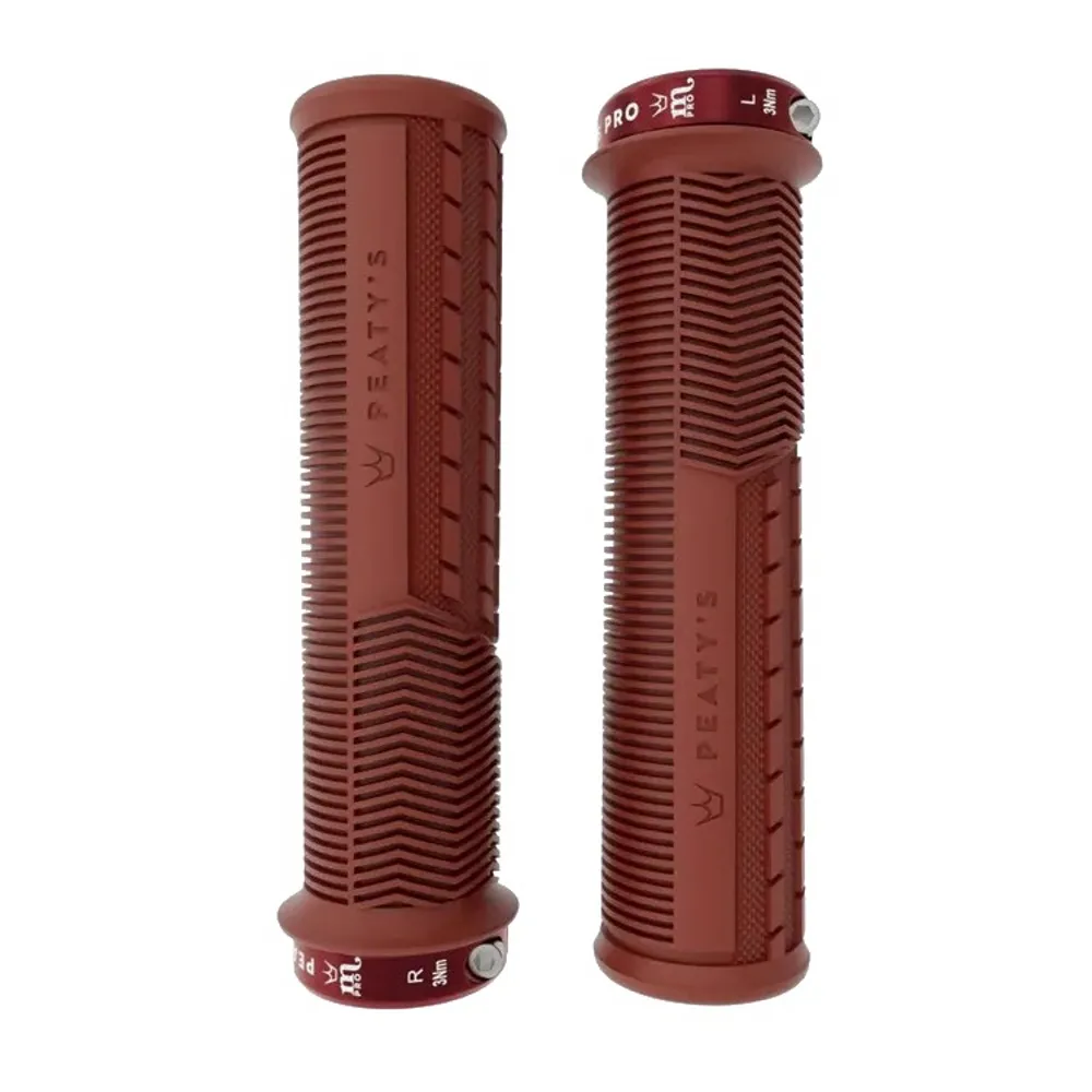 uPRISE Bikes Peatys Peaty's Monarch Pro Grip - Mushroom - Thick - Brick Red | Price match, 365 day returns, 18-Month Warranty, Finance Available & Free UK Delivery