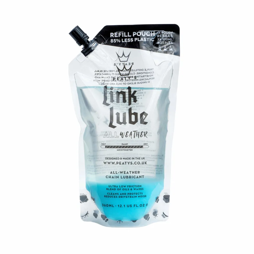 uPRISE Bikes Peaty's LinkLube All-Weather Refill Pouch - 360ml | Price match, 365 day return s, 18-Month Warranty, Finance Available & Free UK Delivery