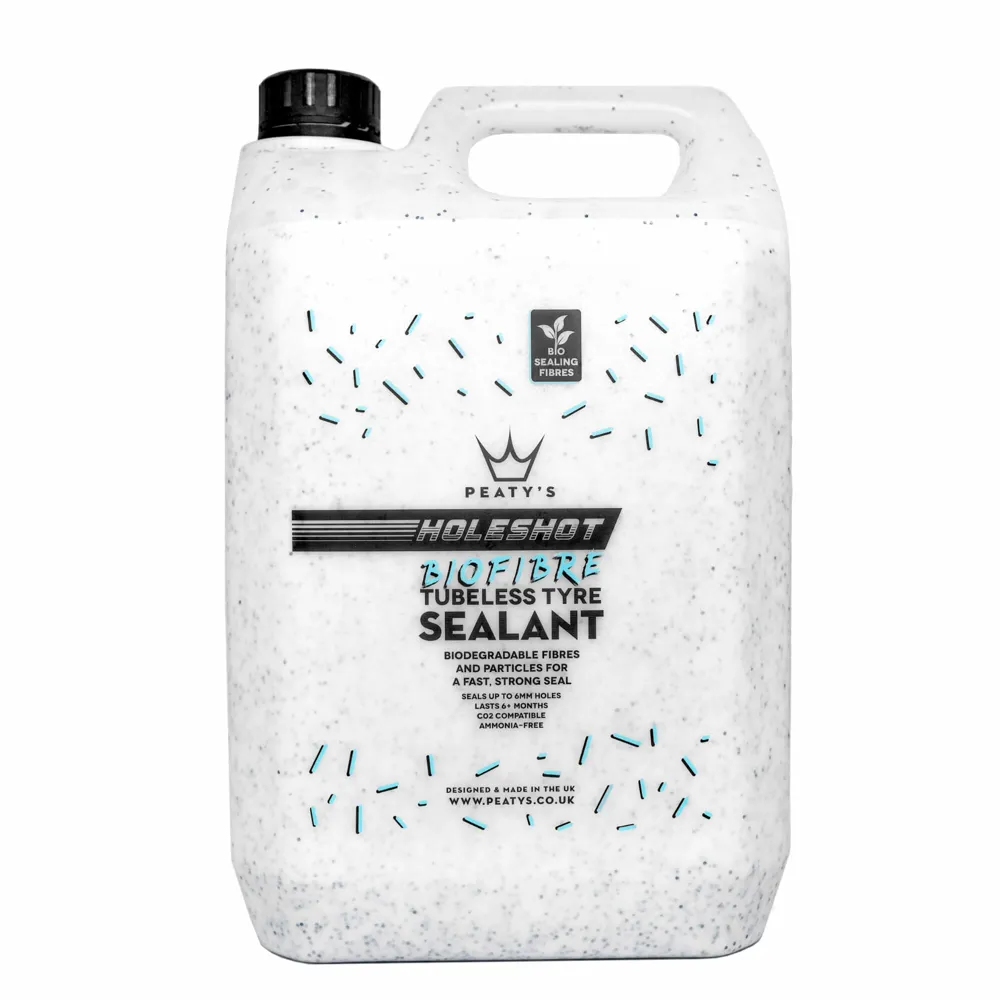 uPRISE Bikes Peaty's Holeshot BioFibre Tubeless Tyre Sealant 5 - Litres | Price match, 365 day return s, 18-Month Warranty, Finance Available & Free UK Delivery