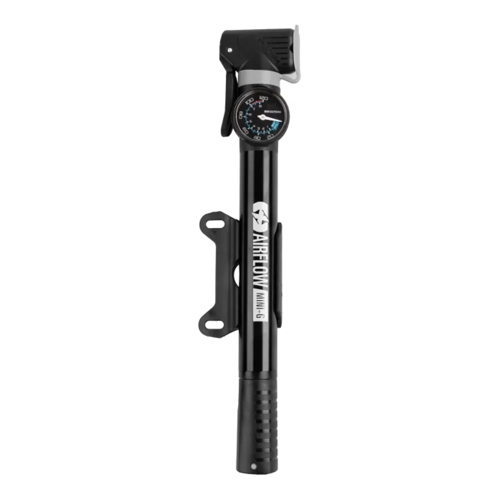 uPRISE Bikes Oxford Airflow Mini-G Alloy Mini Pump with Gauge - Black | Price match, 365 day returns, 18-Month Warranty, Finance Available & Free UK Delivery