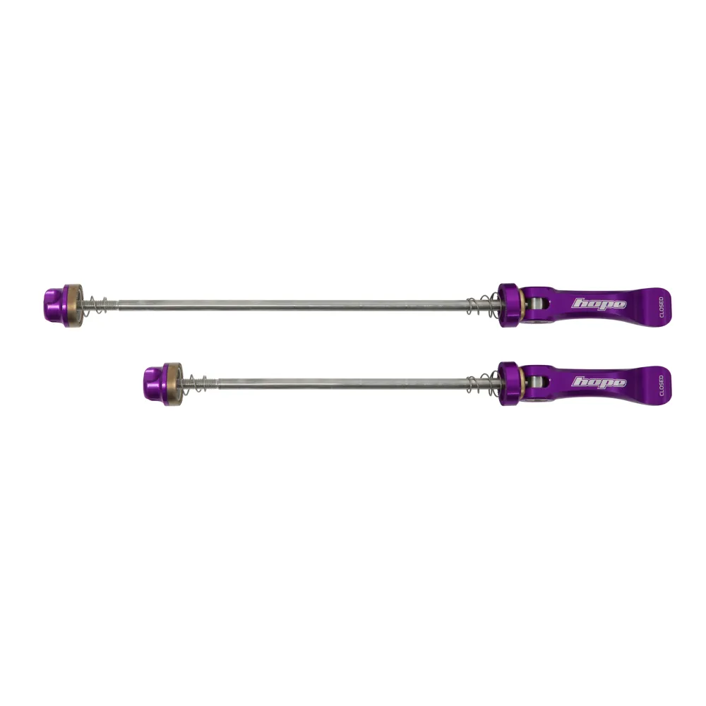 uPRISE Bikes Hope FATSNO 190mm Quick Release Skewer - Pair - Purple | Price match, 365 day return s, 18-Month Warranty, Finance Available & Free UK Delivery