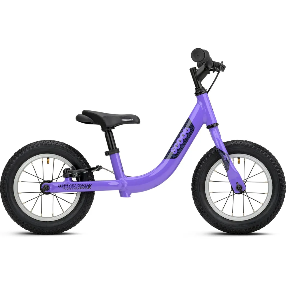 uPRISE Bikes Ridgeback Scoot 12w 2026 Kids Balance Bike - Lightning Lilac | Price match, 365 day returns, 18-Month Warranty, Finance Available & Free UK Delivery