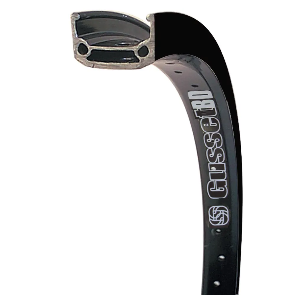 uPRISE Bikes Gusset Black Dog BMX Rim - Black - 20 inch / 48H | Price match, 365 day return s, 18-Month Warranty, Finance Available & Free UK Delivery