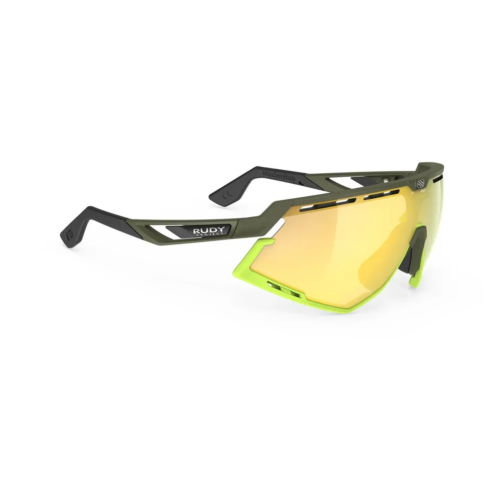 uPRISE Bikes Rudy Project Defender RP Optics Sunglasses - Olive/MultiLaser Yellow | Price match, 365 day return s, 18-Month Warranty, Finance Available & Free UK Delivery