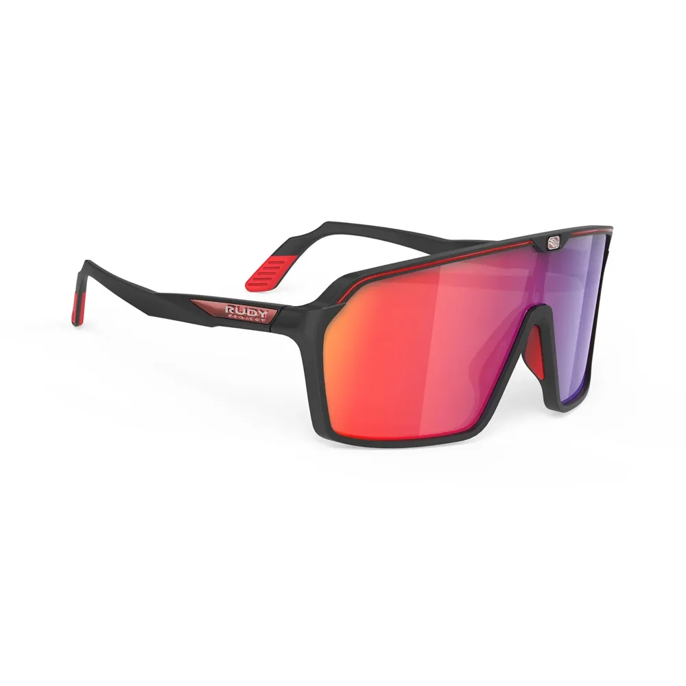 uPRISE Bikes Rudy Project Spinshield RP Optics Sunglasses - Black/MultiLaser Red | Price match, 365 day return s, 18-Month Warranty, Finance Available & Free UK Delivery