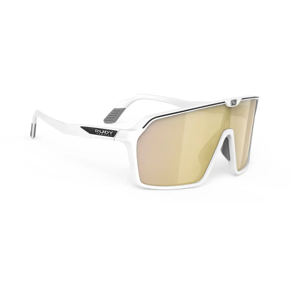 uPRISE Bikes Rudy Project Spinshield RP Optics Sunglasses - White/MultiLaser Gold | Price match, 365 day return s, 18-Month Warranty, Finance Available & Free UK Delivery