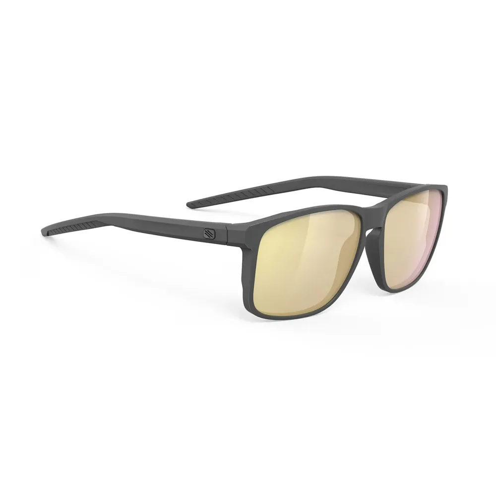 uPRISE Bikes Rudy Project Overlap RP Optics Sunglasses - Charcoal/MultiLaser Gold | Price match, 365 day return s, 18-Month Warranty, Finance Available & Free UK Delivery
