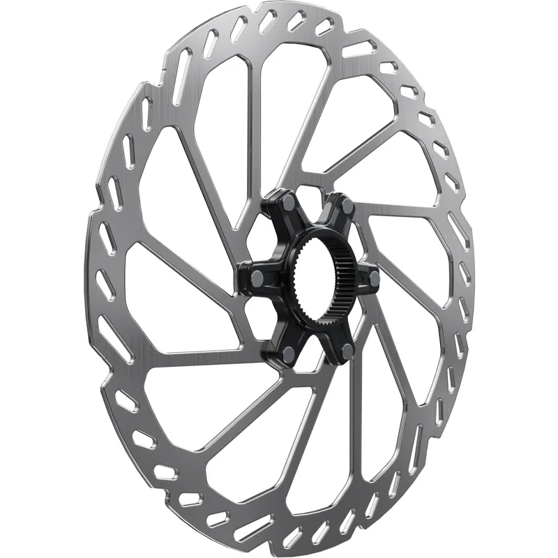 Shimano RT-CL750 Center Lock w/External Lock Ring 6-Bolt 220mm Disc Rotor - Silver/Black-1