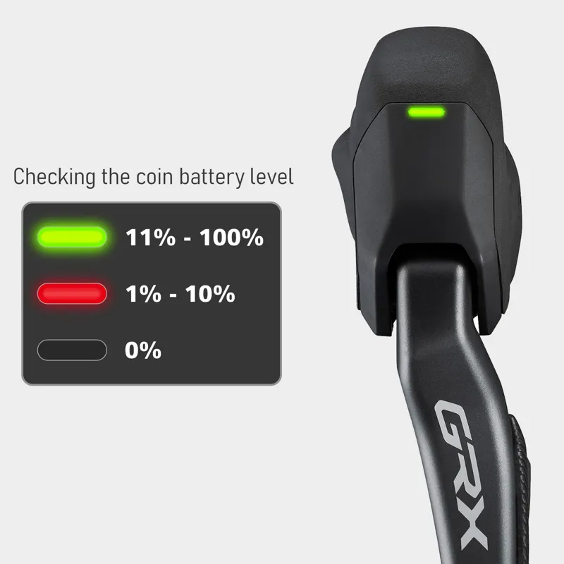 Shimano ST-RX825 GRX Di2 12-Speed STI w/ BR-RX820 Calliper Right Front-11