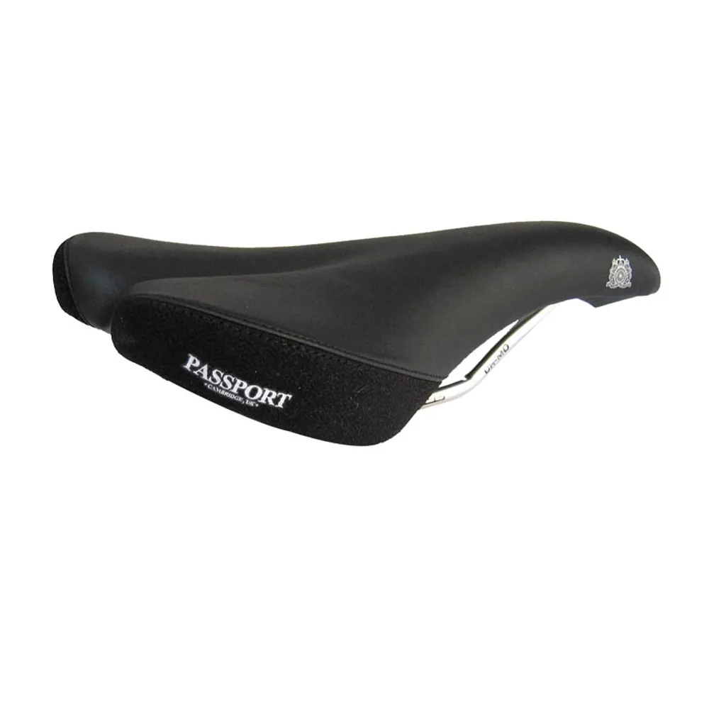 uPRISE Bikes Passport Pilot Leather Saddle - Black - 280x150mm | Price match, 365 day return s, 18-Month Warranty, Finance Available & Free UK Delivery