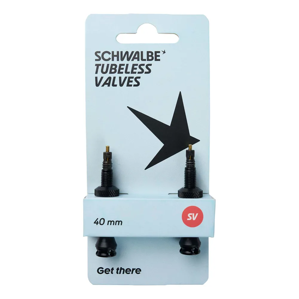 uPRISE Bikes Schwalbe SV Tubeless Valves - 40mm - Black | Price match, 365 day returns, 18-Month Warranty, Finance Available & Free UK Delivery