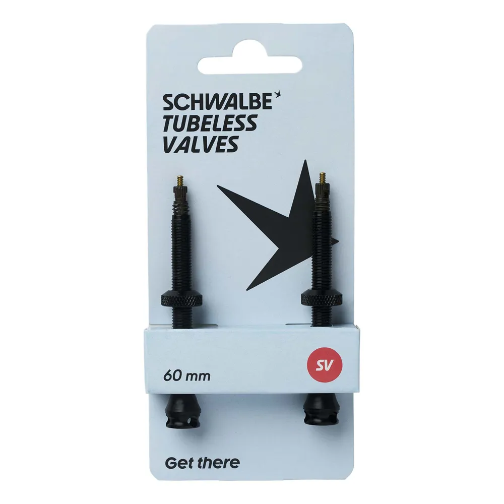 uPRISE Bikes Schwalbe SV Tubeless Valves - 60mm - Black | Price match, 365 day returns, 18-Month Warranty, Finance Available & Free UK Delivery