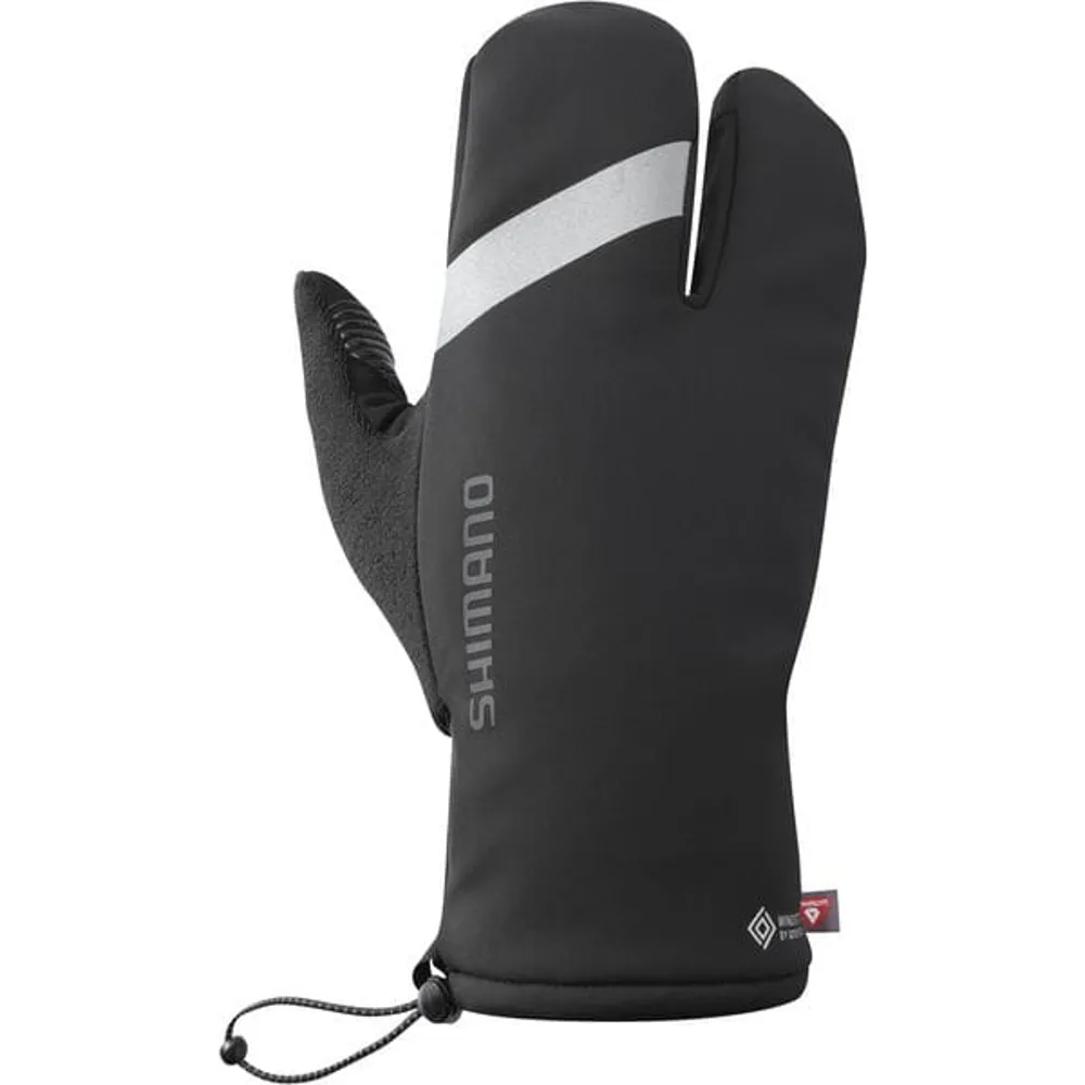 uPRISE Bikes Shimano Windstopper Primaloft 2x2 Long Finger Gloves - Black | Price match, 365 day return s, 18-Month Warranty, Finance Available & Free UK Delivery