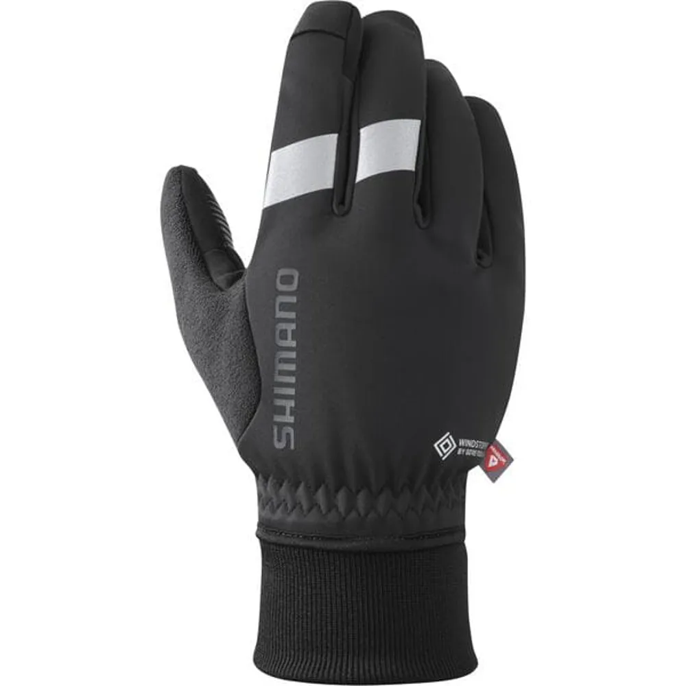 uPRISE Bikes Shimano Windstopper Primaloft Long Finger Gloves - Black | Price match, 365 day return s, 18-Month Warranty, Finance Available & Free UK Delivery