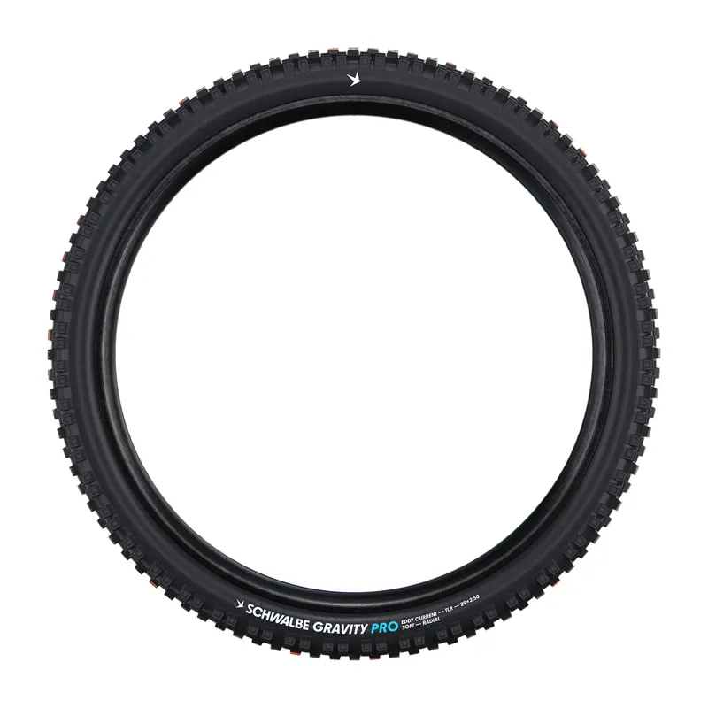 Schwalbe Eddy Current Gravity Pro Radial Folding TLR MTB Tyre - 27.5x2.50 - Black-2