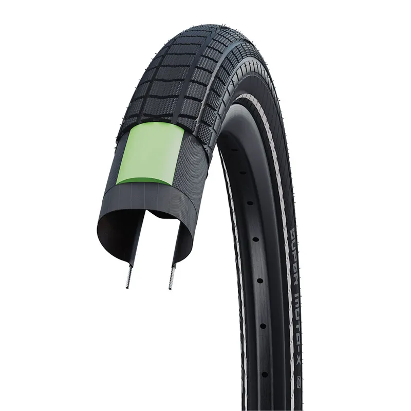 Schwalbe Super Moto-X Greenguard 27.5x2.40 MTB Tyre - Black/Reflective-2