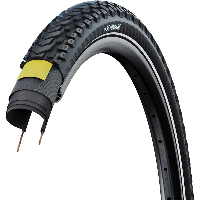 Schwalbe Marathon Mondial Pro V-Guard Folding TLR Hybrid Tyre - Black-1