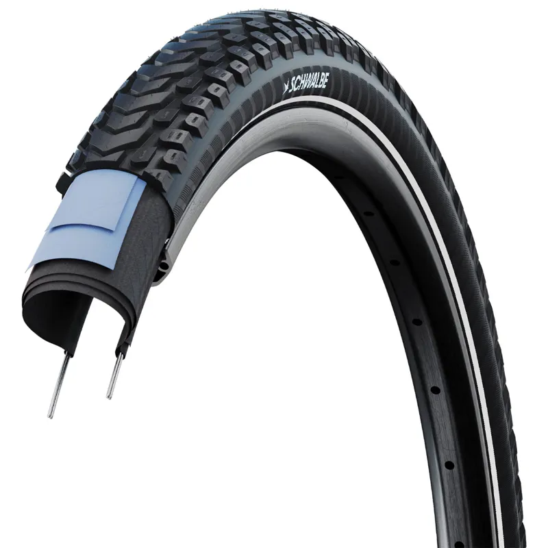 Schwalbe Marathon Mondial Raceguard Hybrid Tyre - Black/Reflective-1