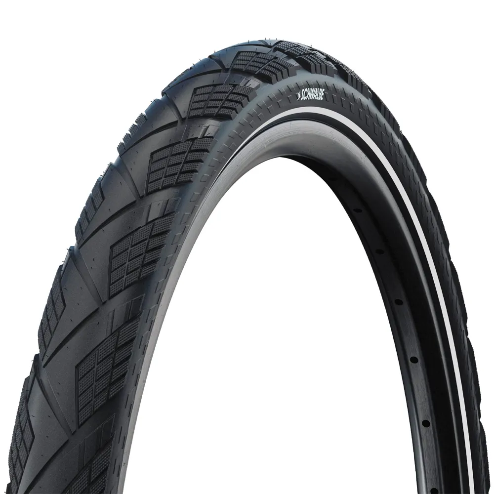 uPRISE Bikes Schwalbe Marathon Efficiency Raceguard Hybrid Tyre - Black/Reflective | Price match, 365 day returns, 18-Month Warranty, Finance Available & Free UK Delivery