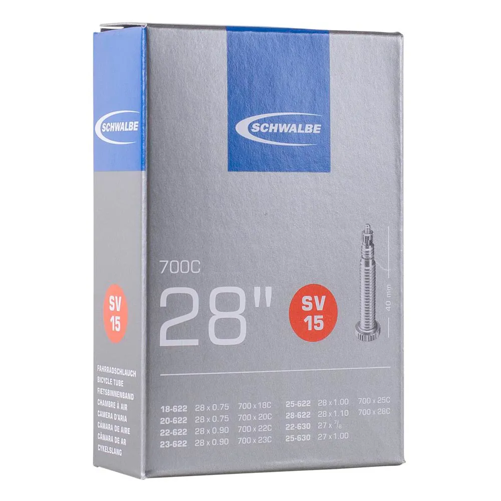 uPRISE Bikes Schwalbe SV15 700 x 18/28c 40mm Inner Tube - Presta | Price match, 365 day return s, 18-Month Warranty, Finance Available & Free UK Delivery