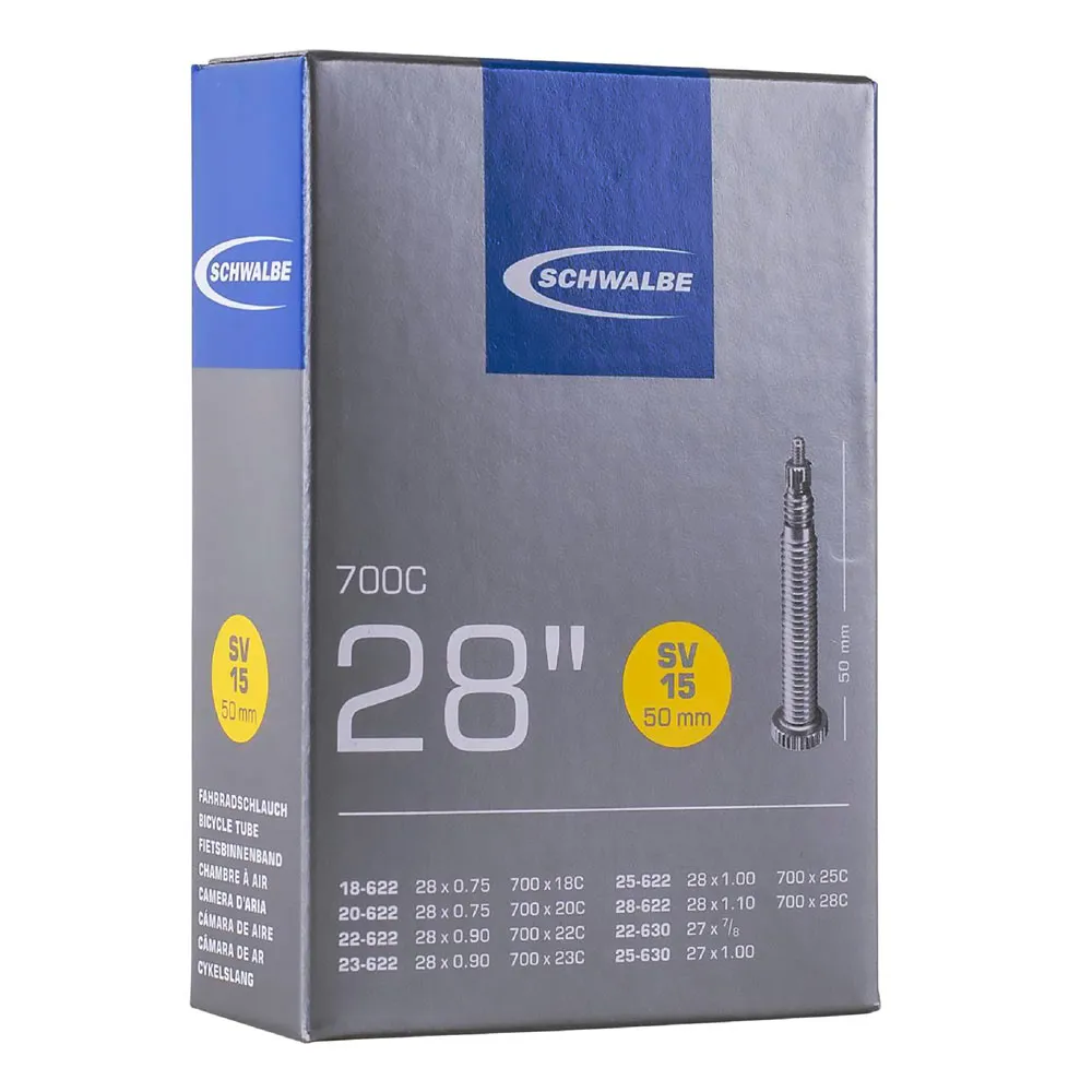 uPRISE Bikes Schwalbe SV15 700 x 18/28c 50mm Inner Tube - Presta | Price match, 365 day return s, 18-Month Warranty, Finance Available & Free UK Delivery