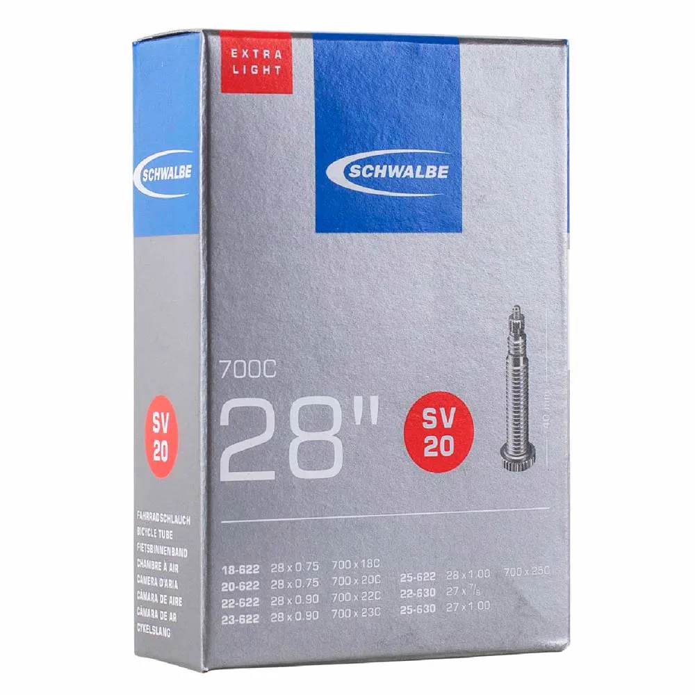 uPRISE Bikes Schwalbe SV20 700 x 18/25c 40mm Extra Light Inner Tube - Presta | Price match, 365 day return s, 18-Month Warranty, Finance Available & Free UK Delivery