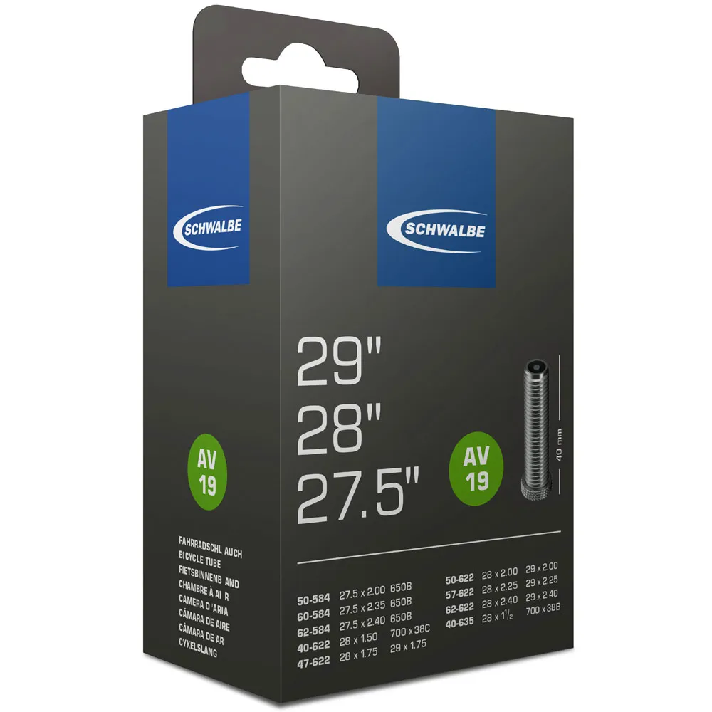 uPRISE Bikes Schwalbe AV19 27.5/29 x 1.9/2.35 AV 40mm Inner Tube - Schrader | Price match, 365 day return s, 18-Month Warranty, Finance Available & Free UK Delivery