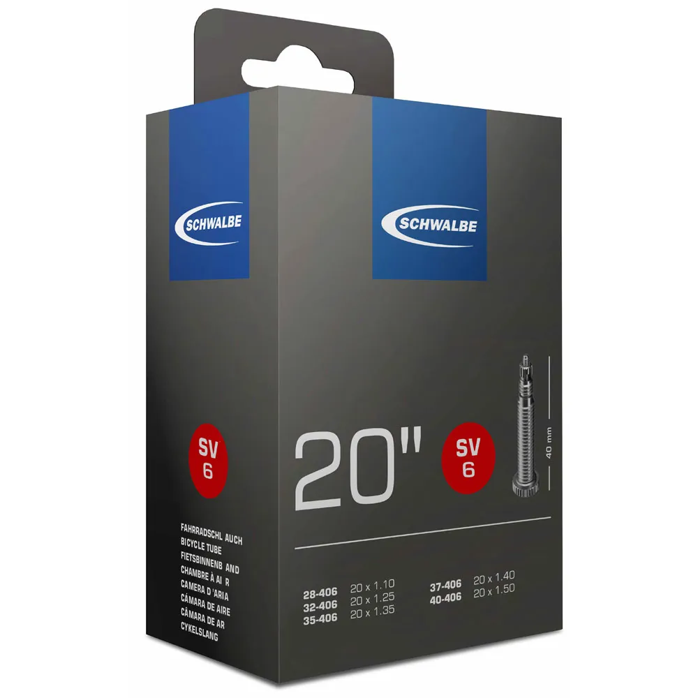 uPRISE Bikes Schwalbe SV6 20 x 1 1/8 40mm Inner Tube - Presta | Price match, 365 day return s, 18-Month Warranty, Finance Available & Free UK Delivery